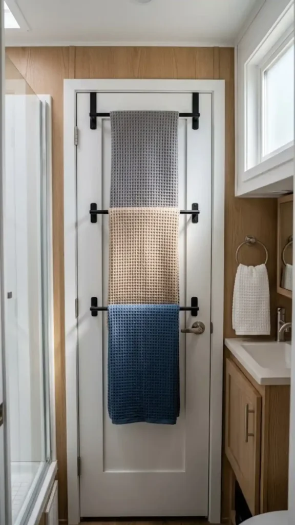 Behind-Door Towel Bars