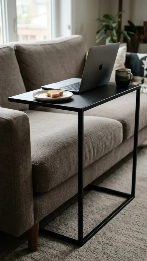 C-shaped side table