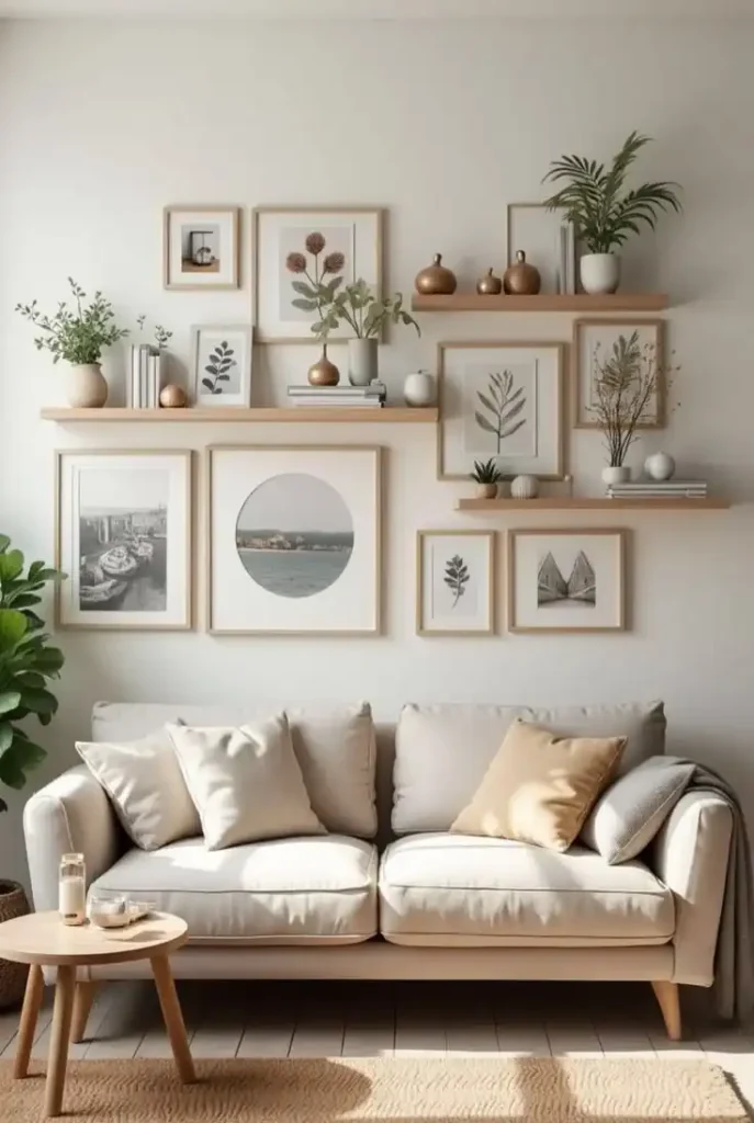 Clustered Vintage Art Wall