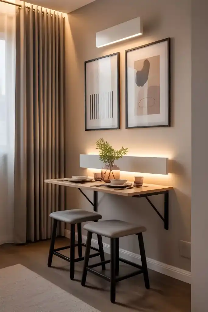 Drop-Leaf Wall Table