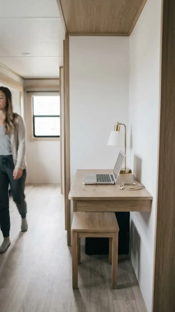 Floating wall desk