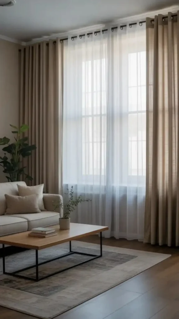 Floor-Length Sheer Curtains