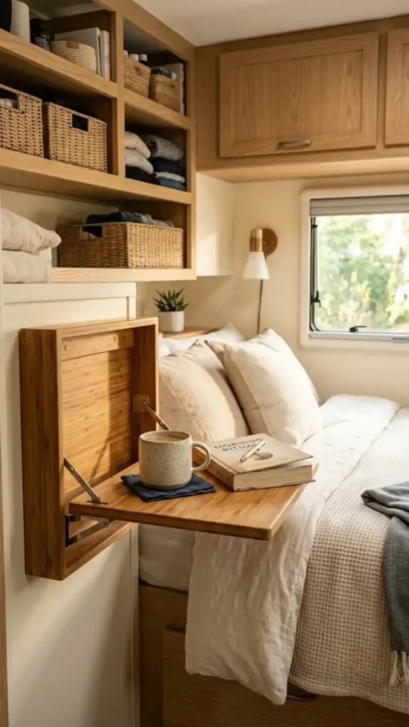 Fold-Down Bedside Trays