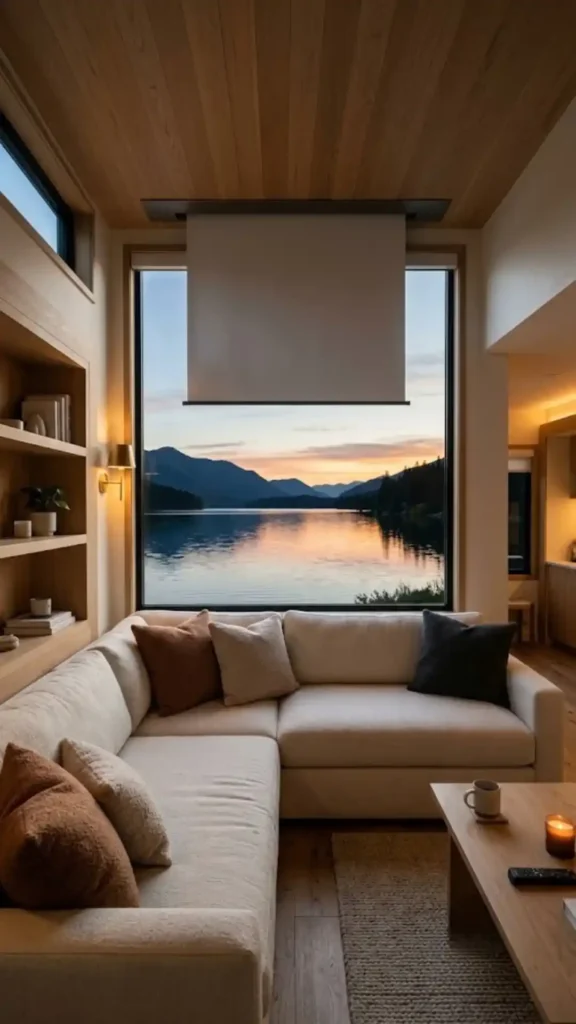 Hidden Projector Screen Pull-Down