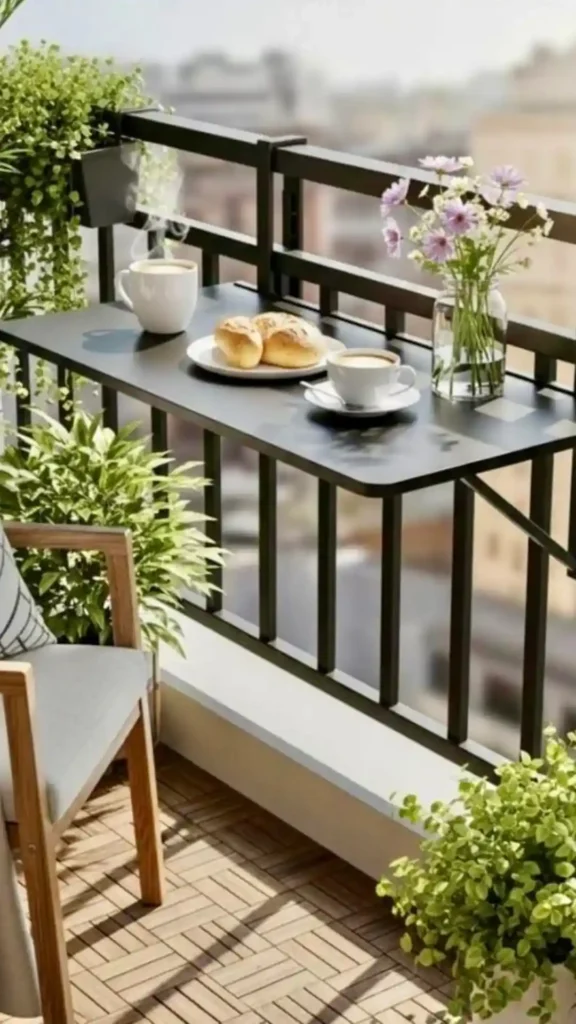 Over-Railing Folding Table