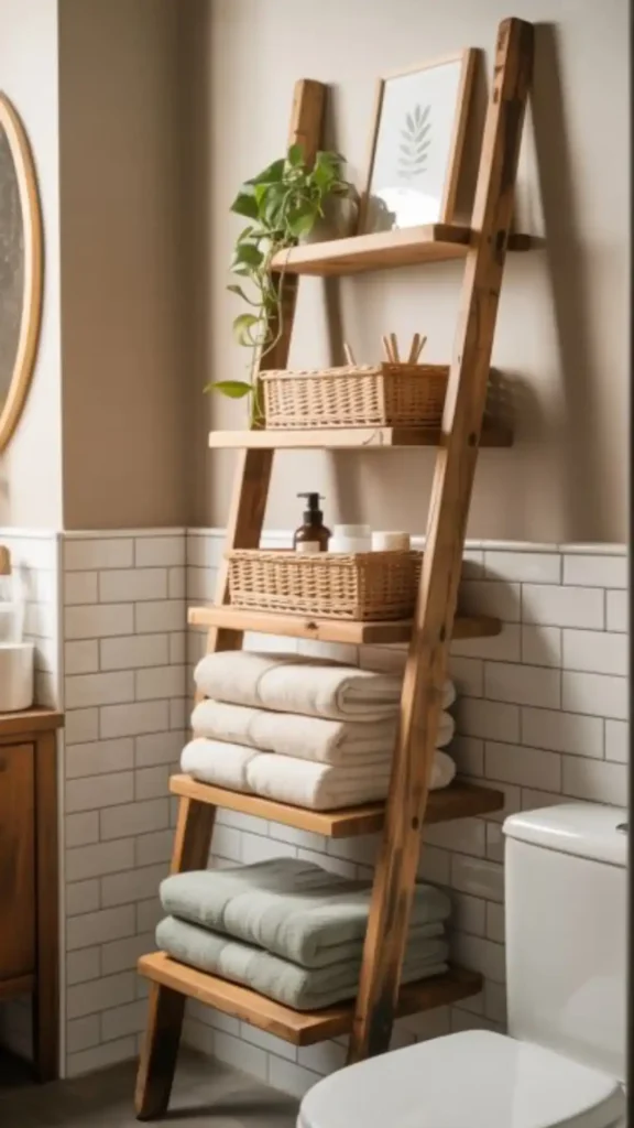 Over-Toilet Leaning Ladder