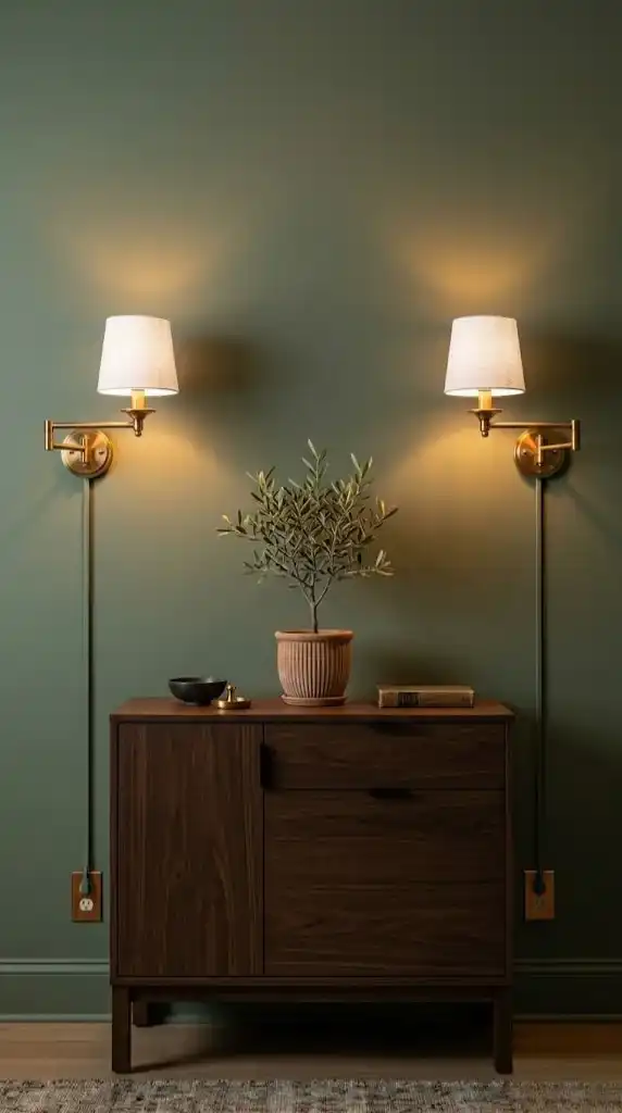 Plug-In Brass Sconces