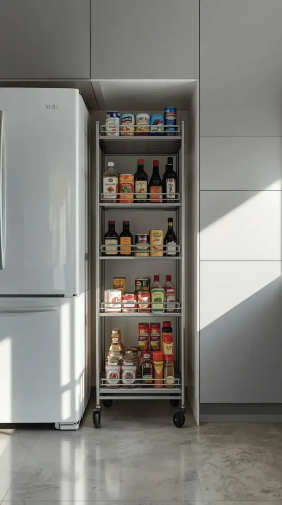 Slim Slide-Out Pantry Cart