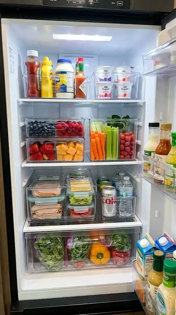 Stackable Clear Fridge Bins
