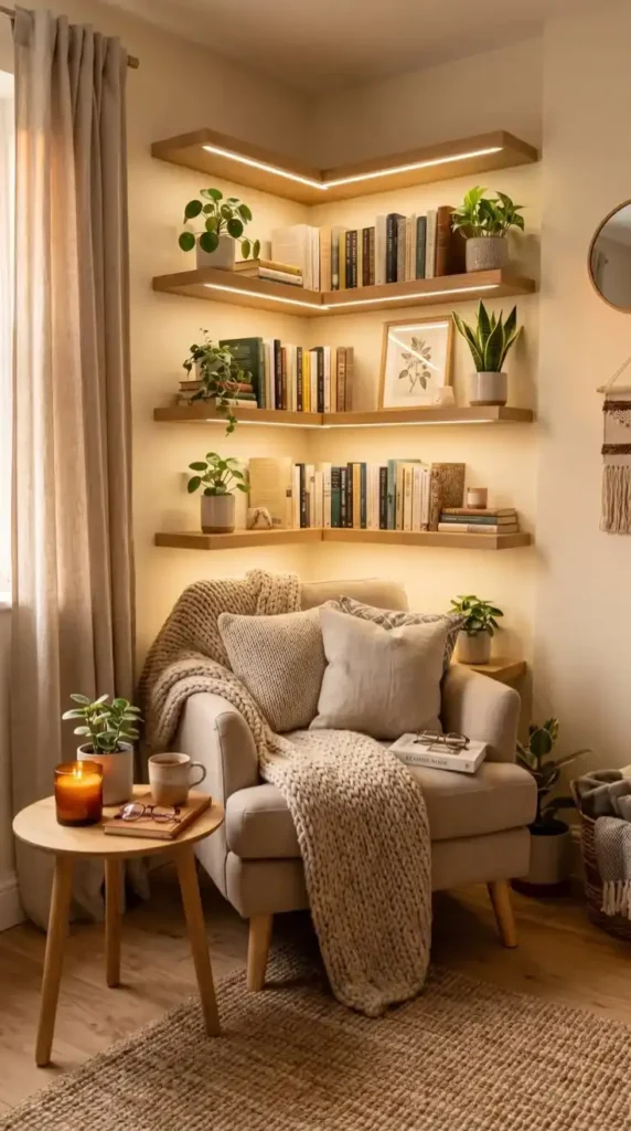 Stacked Floating Bookshelves