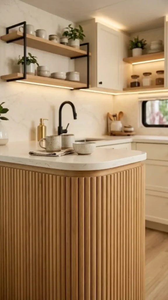Tambour Kitchen Peninsula