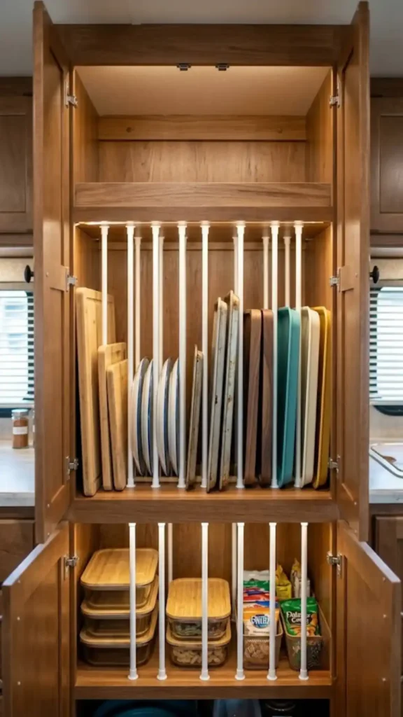 Tension Rod Pantry Hack