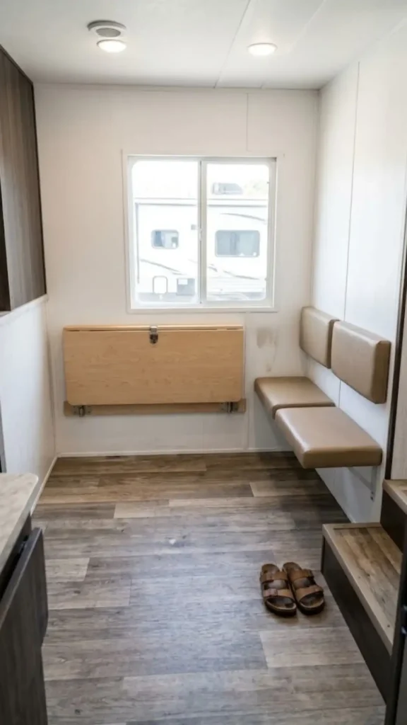 Wall-mounted drop-leaf table