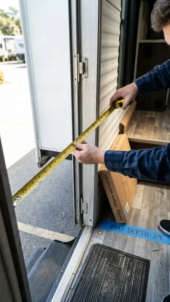 measuring the door and slide-out