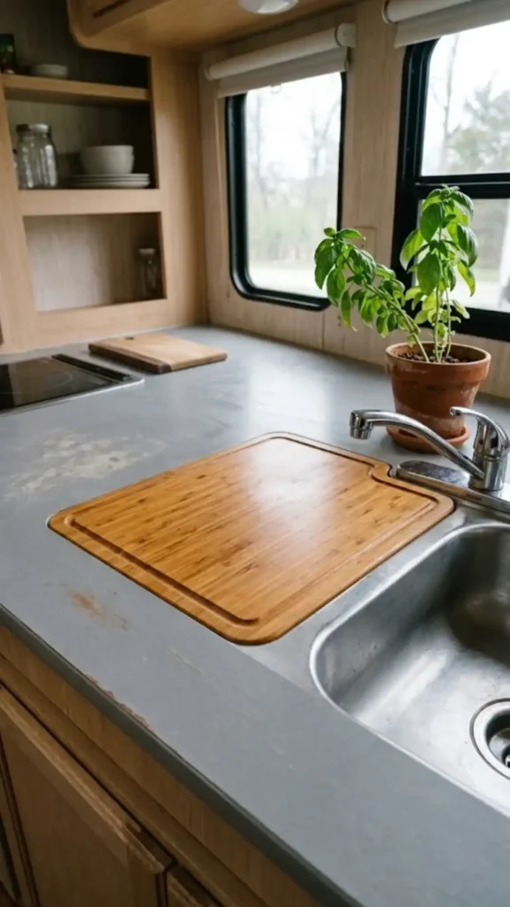 wooden sink cover