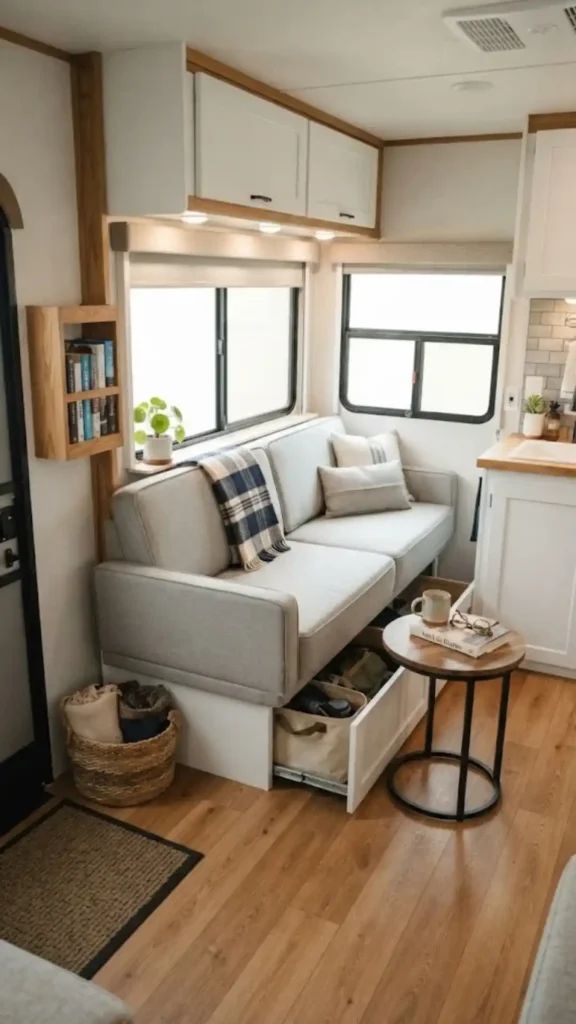 RV jackknife sofa