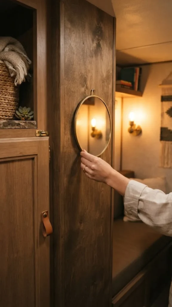 Add small accent mirrors in dark corners and tight spots