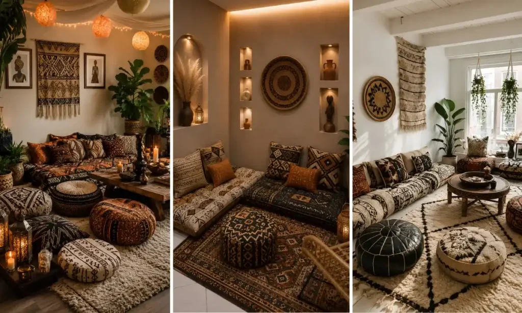 Afrocentric Floor Cushion and Pouf Ideas