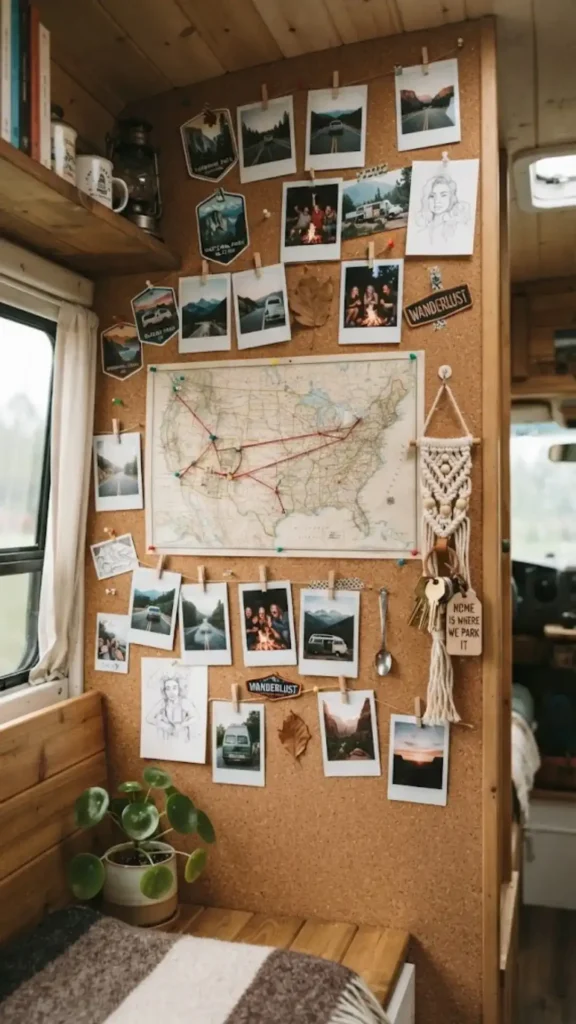 Cork Board Map Wall