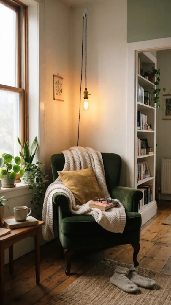 Cozy Low-Hanging Swag Lights