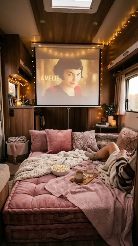 Cozy Movie Night Lounge