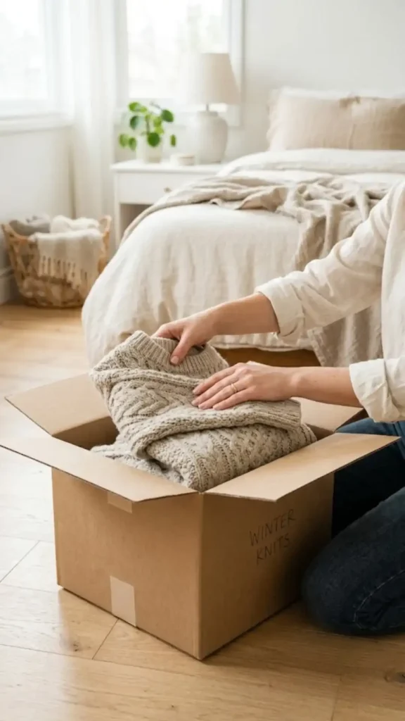 Downsize your possessions to fit the small space