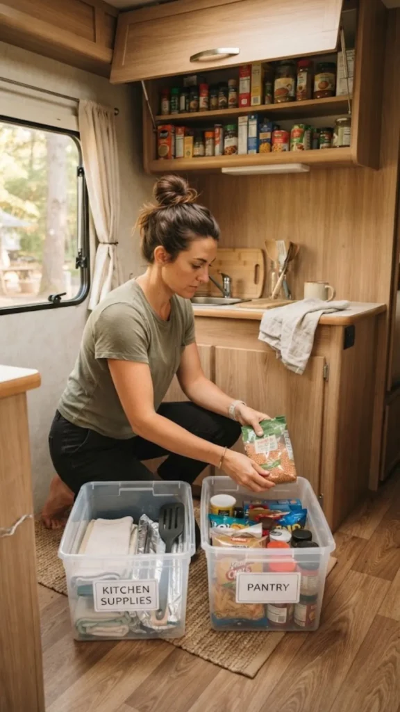 Empty One Cabinet at a Time and Sort as You Go