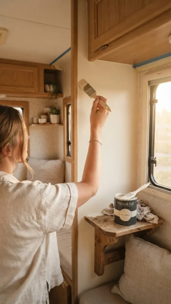 Paint the walls in a soft, warm white or pale neutral
