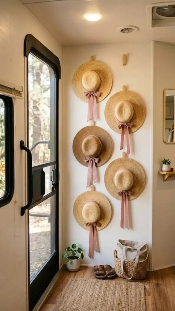 Plain Entryway Wall into a Statement Hat