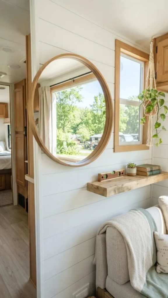Position a large mirror across from your biggest window or door