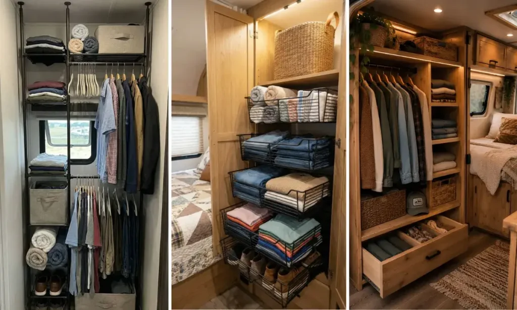 RV Closet Organization Ideas for Wardrobes