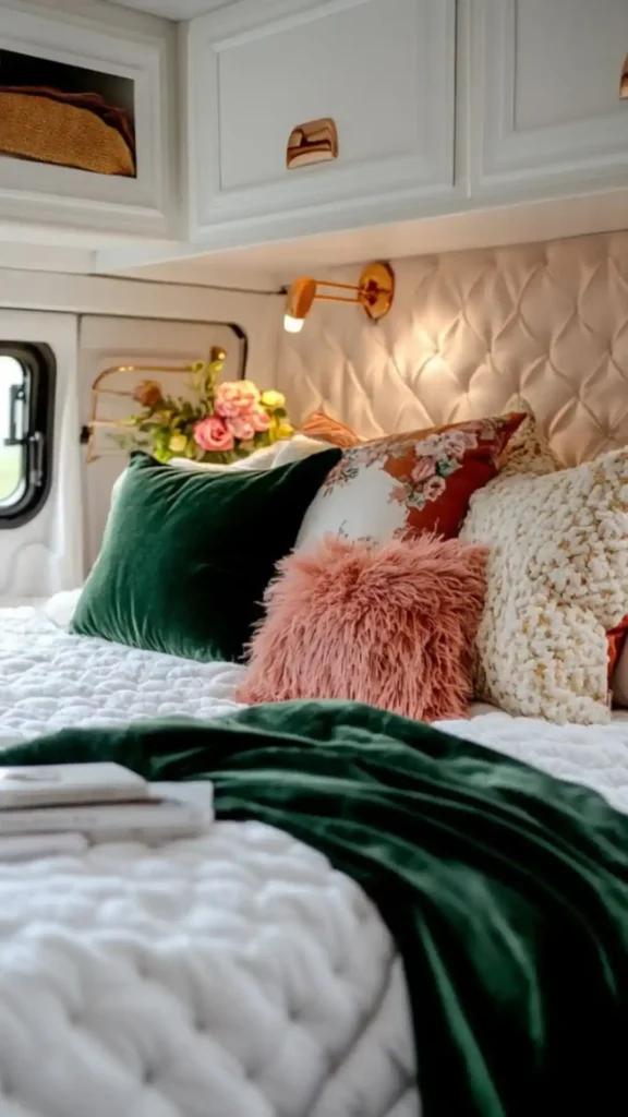 Rich Emerald Green with Blush Textures