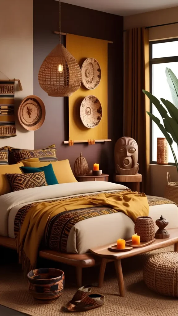 A Bench Scarf Anchors The Bed