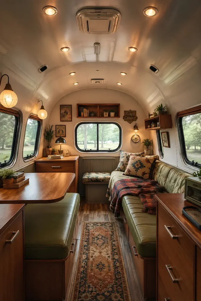 Airstream Booth With Vintage Wall Art