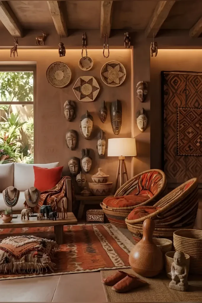 An Entire Wall Dedicated to a Mask Collection