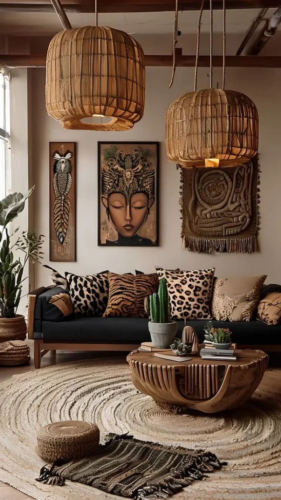 Animal Print Pillows, Layered High
