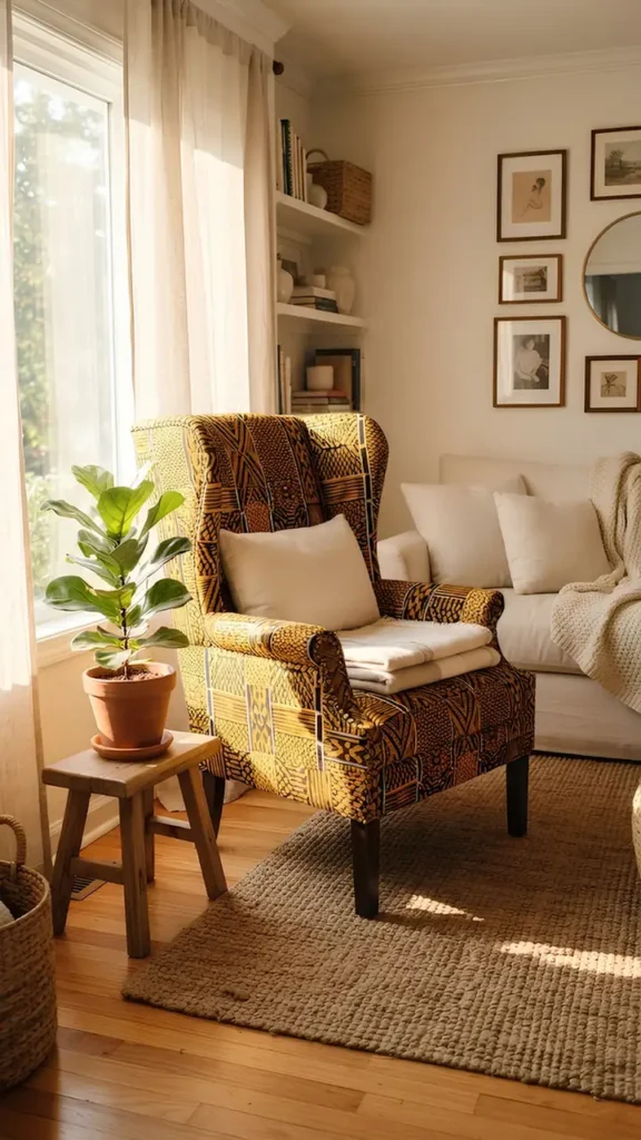 Ankara Print Accent Chair