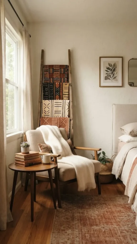 Blanket Ladder Textile Display