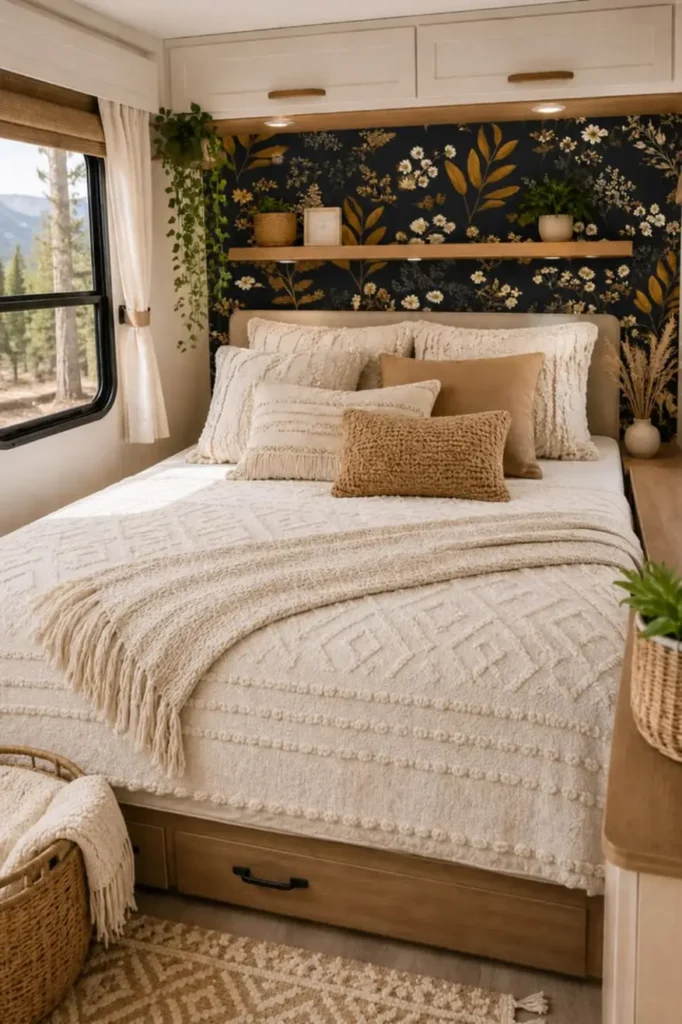 Boho Floral Accent Bedroom