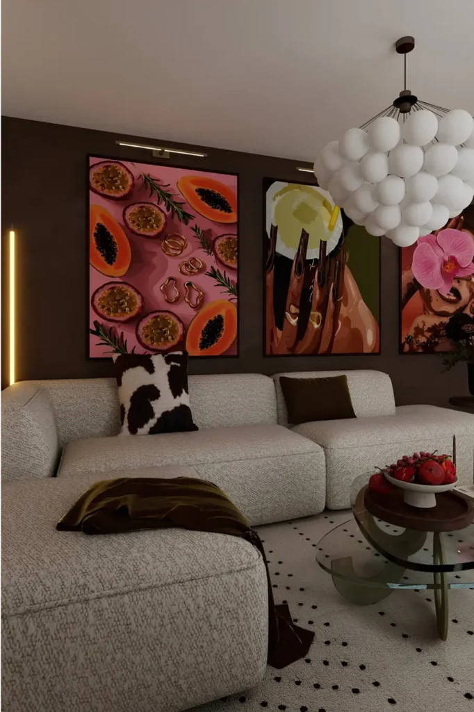 Bold Art Wall Sets Tone