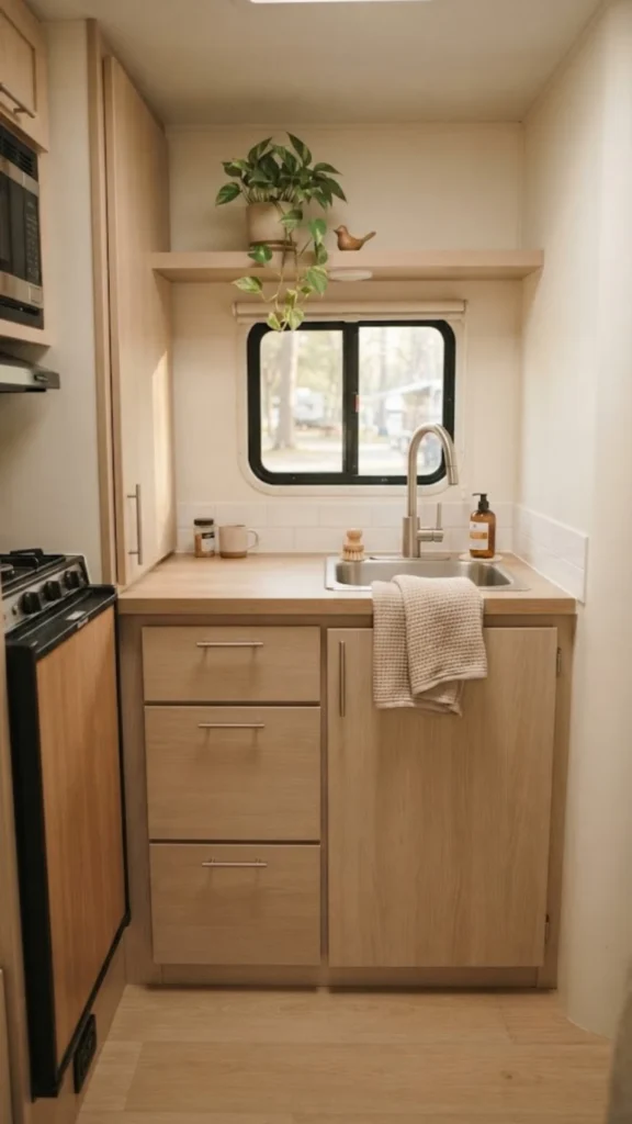 Cabinets Over Open Baskets