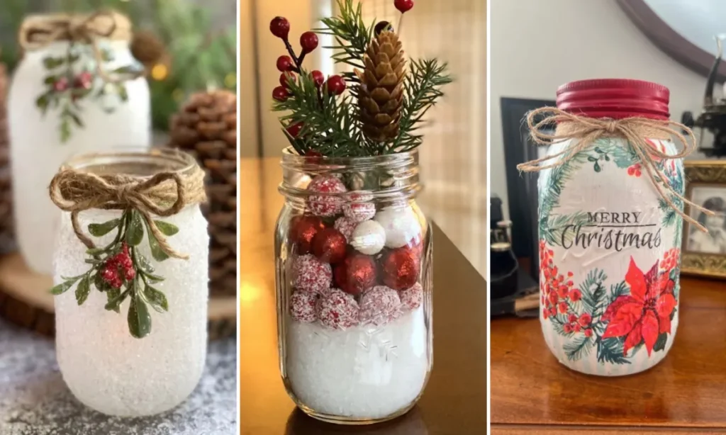 Christmas Mason Jar Centerpiece Ideas
