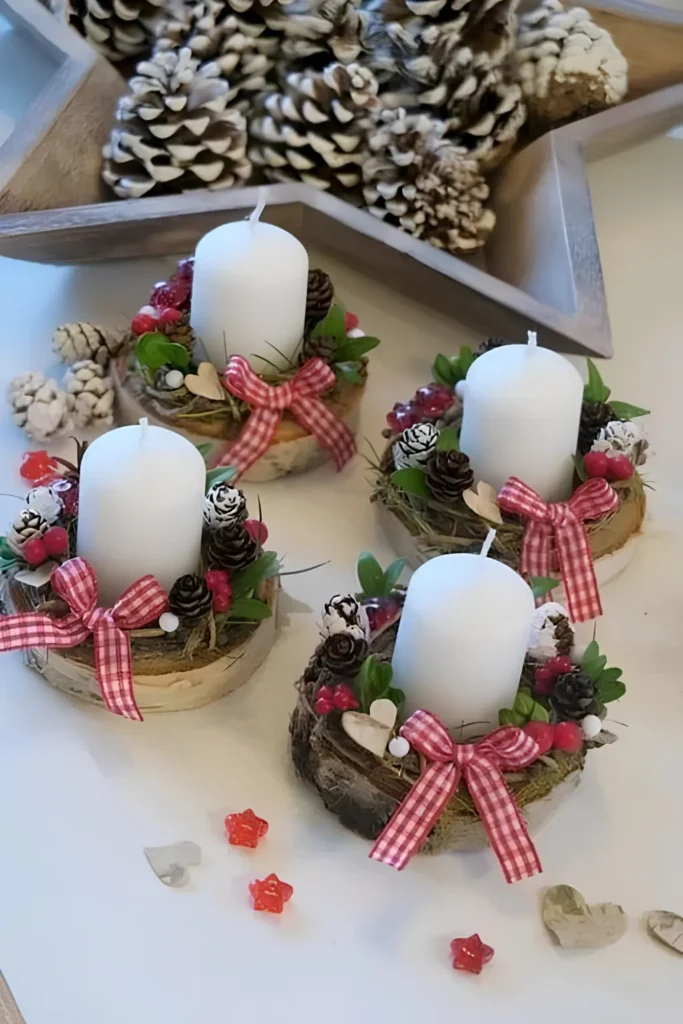 Clustered Wood Slice Wreaths