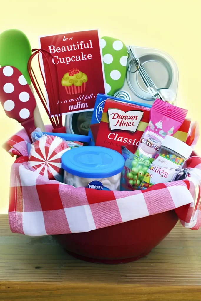 Cupcake Baking Kit Basket