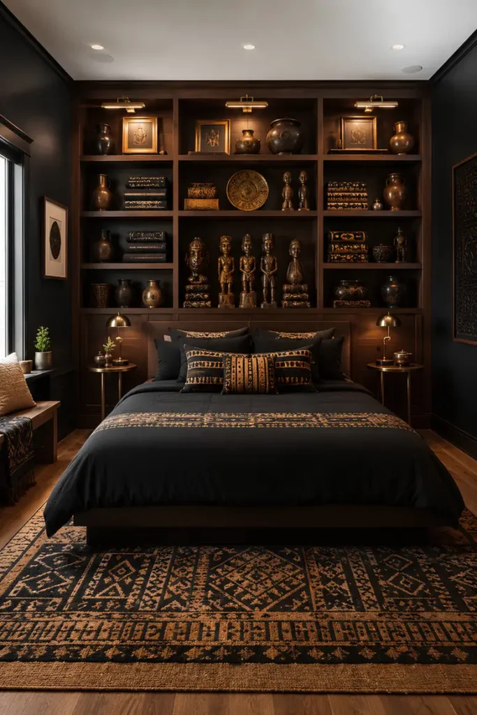 Curated Display Wall Bedroom