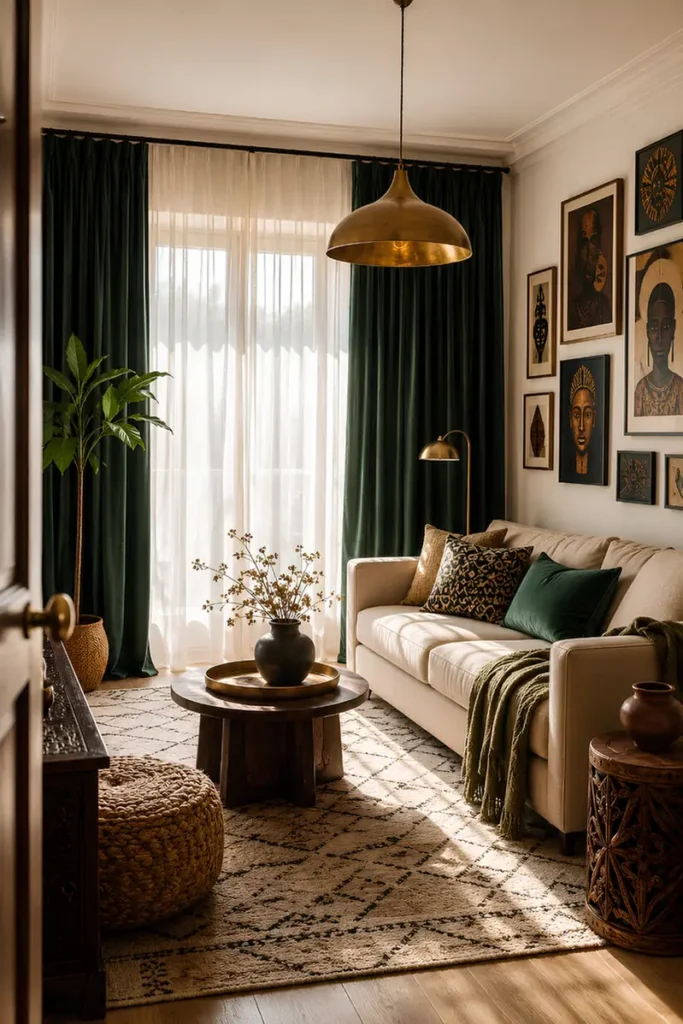 Curtains Frame A Cultural Gallery