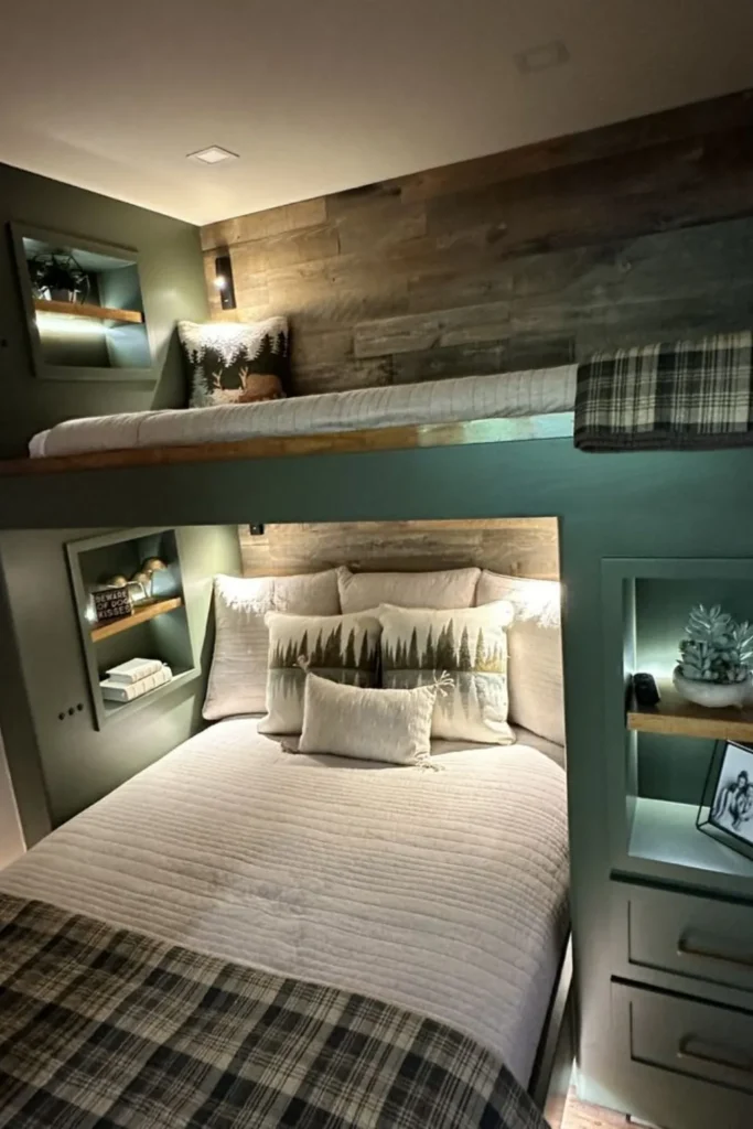 Green Walls Make Wood Tones Pop