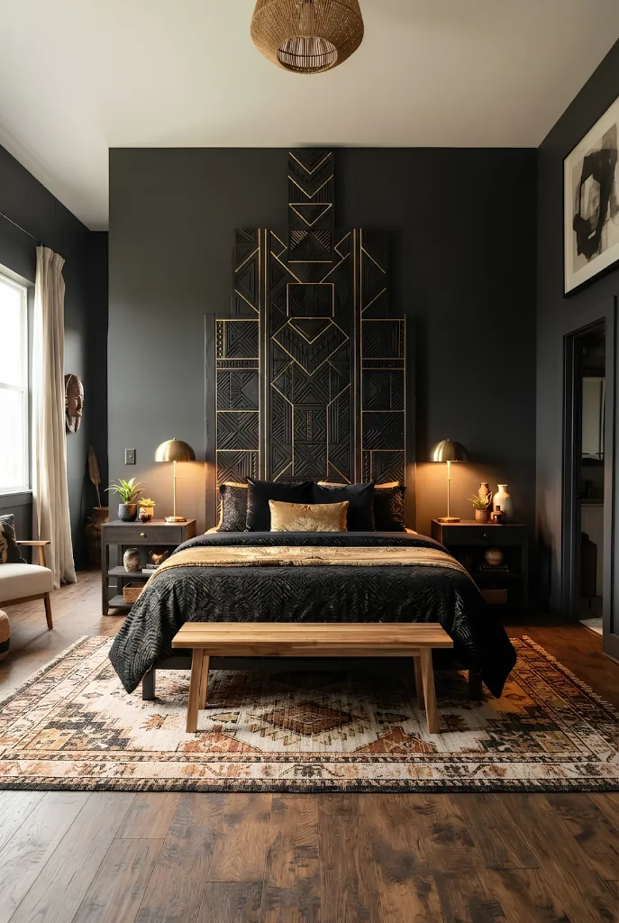 Deep Matte Textured Bedroom