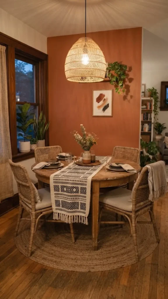 Dining Nook With Tribal Runner
