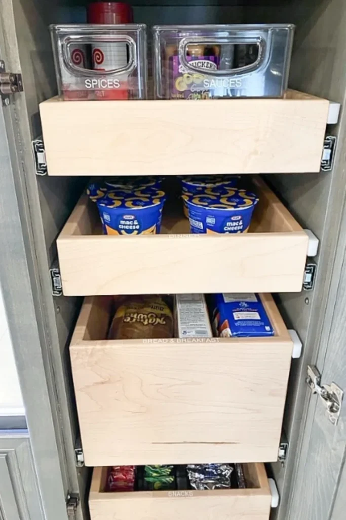 Drawers Labeled By Meal